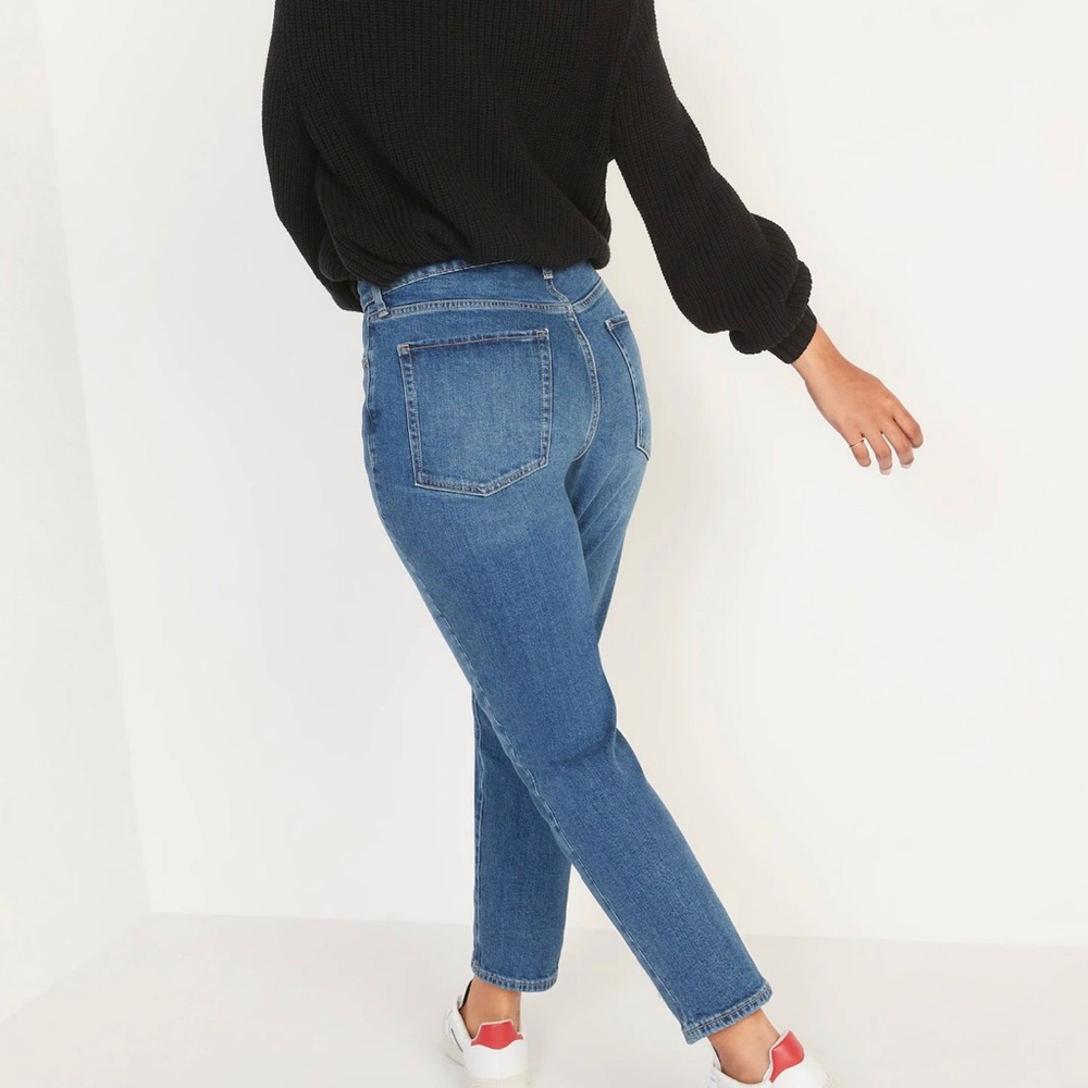 🔵HIGH WAISTED CURVY BANDOLINO BLU DENIM MEDIUM WASH JEANS - Picture 11 of 16